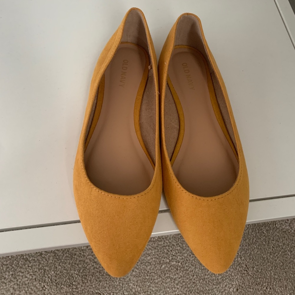 Mustard color flats from old navy